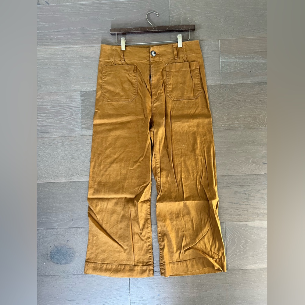 Maeve, Colette Cropped Wide-Leg Linen Pants